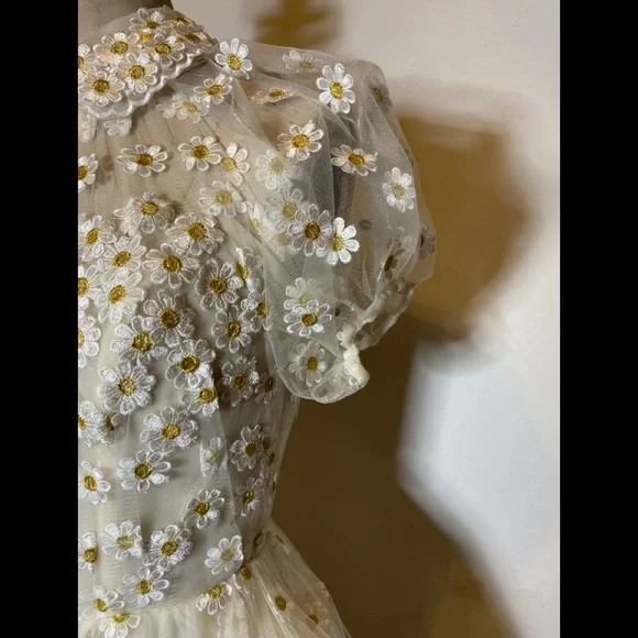 Teuta Matoshi Cream Daisy Dress - Picture 7 of 16